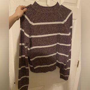 stripped purple sweater